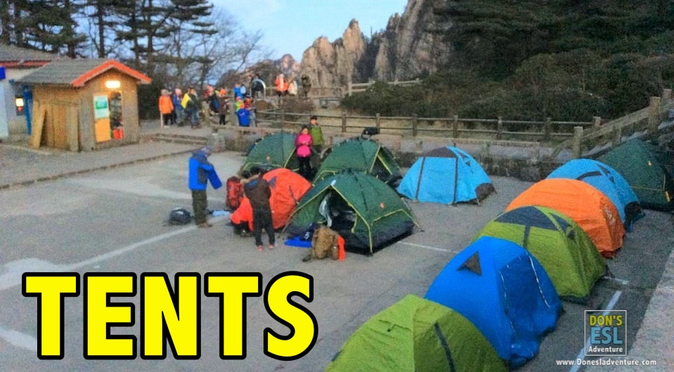 Tents at Huangshan 