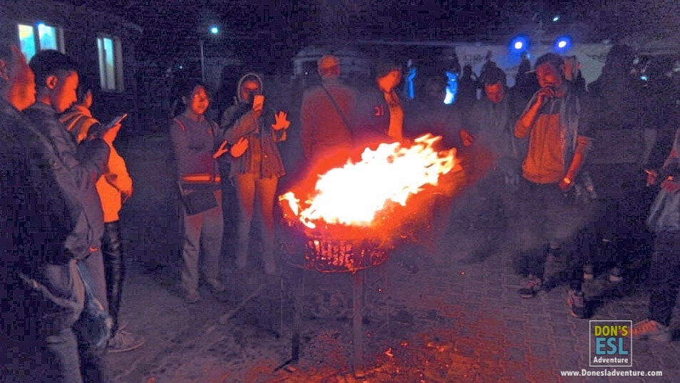 Bonfire at Xilarumen Grasslands, Hohhot, Inner Mongolia | Don's ESL Adventure!