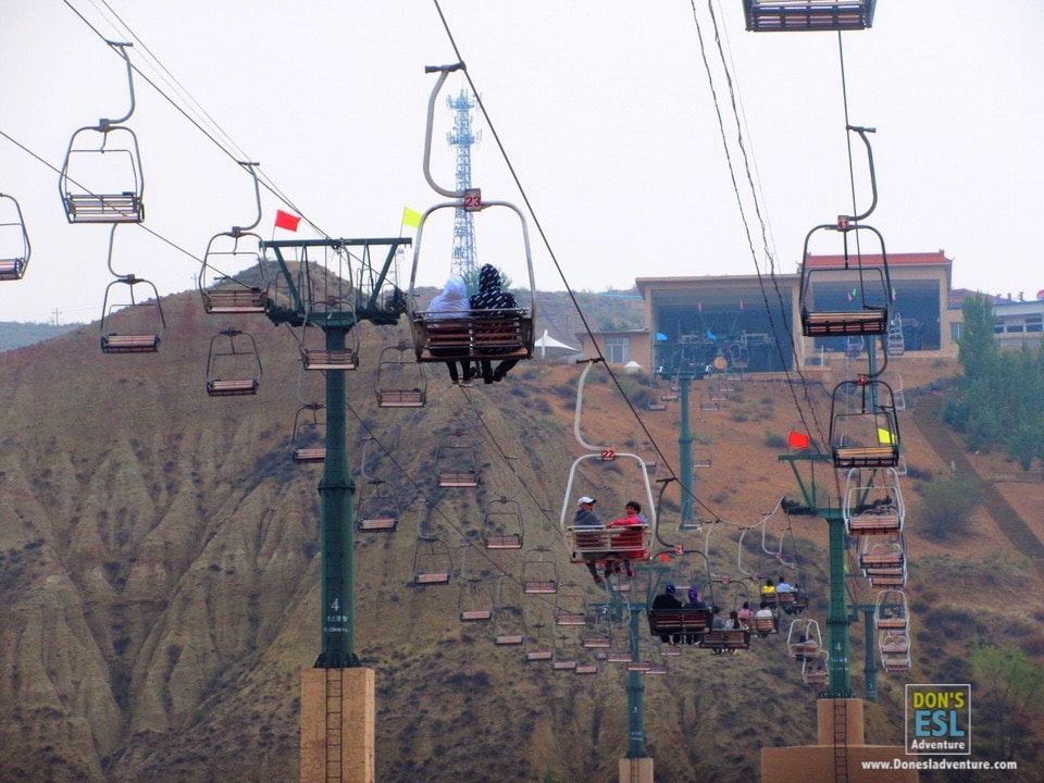 Ski Lift at Xiangshawan Desert, Hohhot, Inner Mongolia | Don's ESL Adventure!