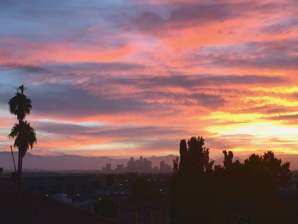 Sunrise over Los Angeles, California