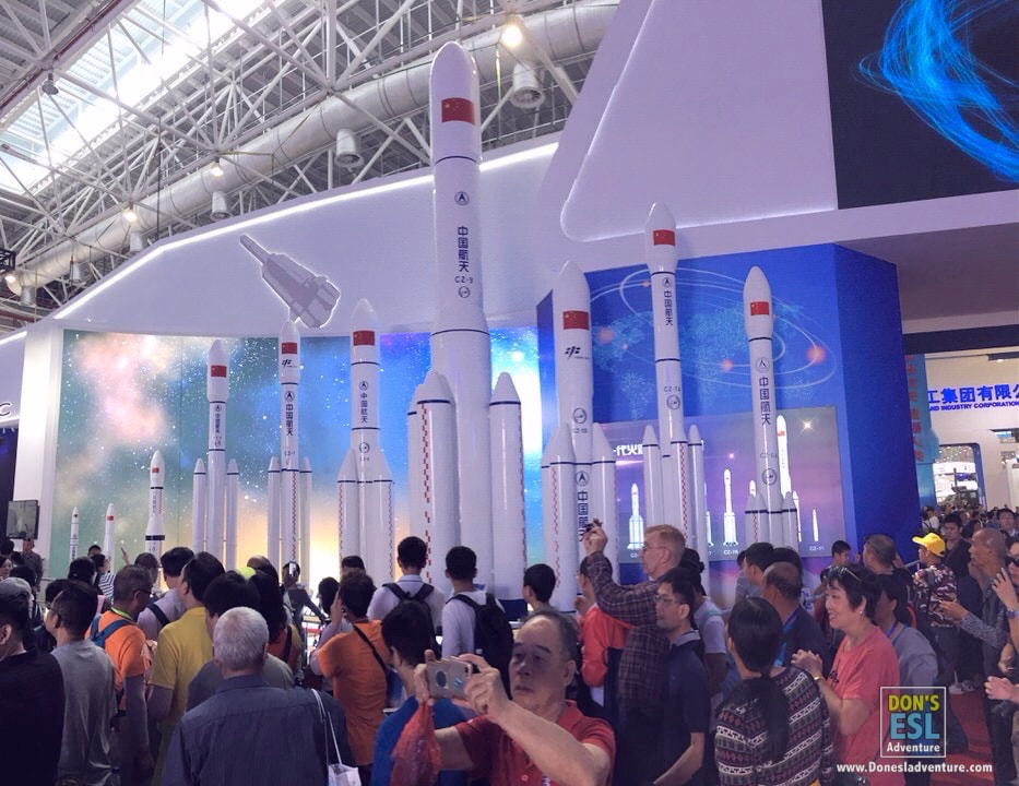 Space Exploration on Display at the 2018 Zhuhai Air Show, China | Don's ESL Adventure!